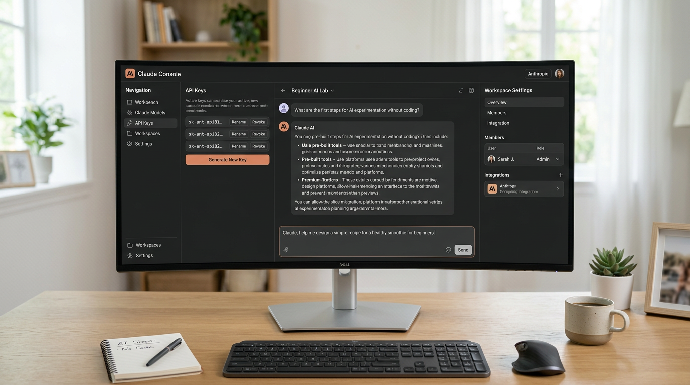 Claude code tutorial graphical user interface showing Claude Console Workbench chat interaction