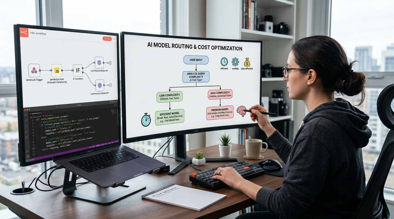 AI cost optimization strategies tutorial model downgrade decision tree with automation workflow and routing code